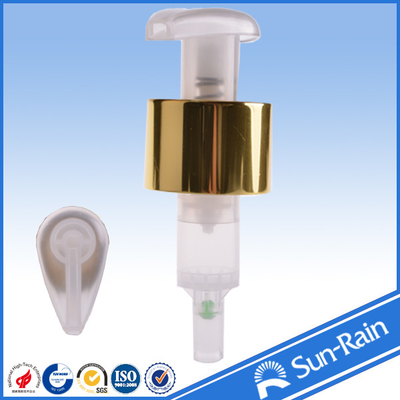 plastic lotion pump soap dispenser with metal collar
