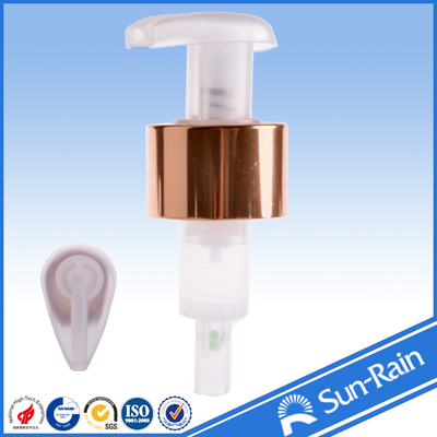 plastic lotion pump soap dispenser with metal collar