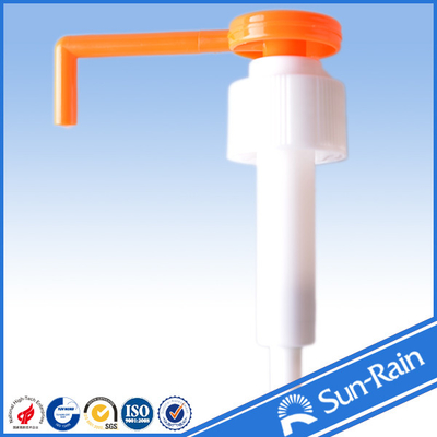 Orange & white long nozzle plastic 28mm lotion pump for medical use
