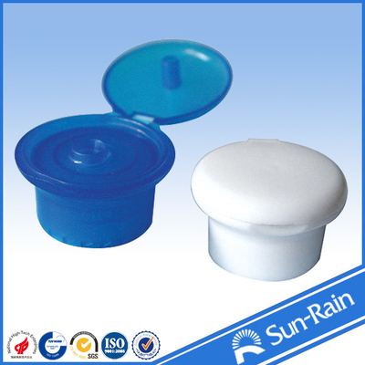 Non spill shampoo flip top cap for cosmetic packaging with multicolor