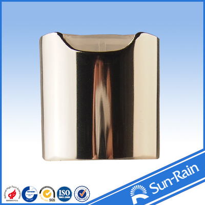 Shiny silver custom standard plastic disc cap with metal shell
