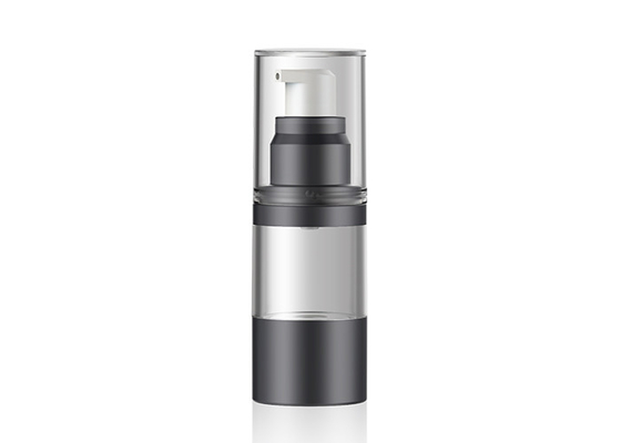 Transparent Black Airless Pump Bottle AS Single Wall Lotion Cream Bottle