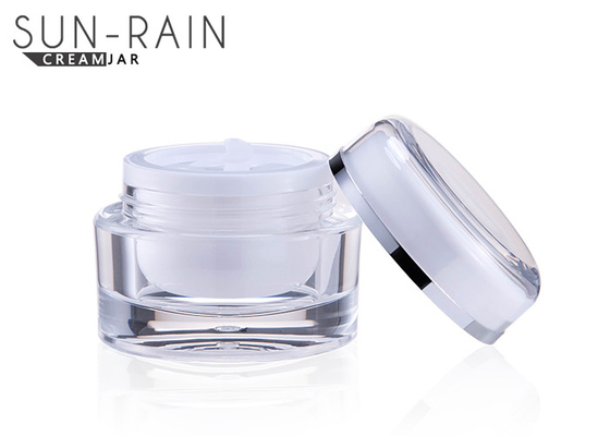 Acrylic PMMA round empty cosmetic jars plastic makeup container 15ml 30ml SR-2302A