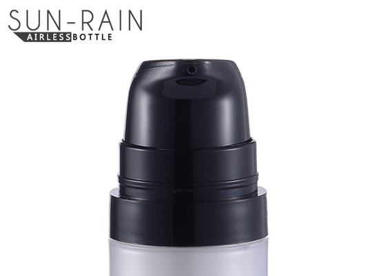 Black white pp Airless Pump Bottle with plastic cap 0.1CC SR-2102A travel size pump bottle