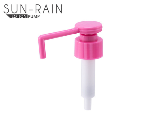 High output plastic lotion pump long nozzle with screw down lock head , lotion bottle pumps