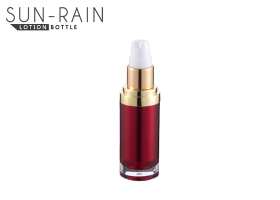 Red lotion bottles luxury round jar face cream bottle with PMMA Material SR-2280A