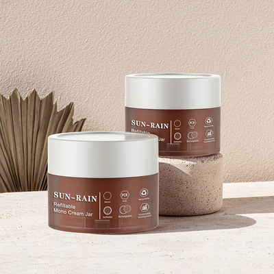 Mono material Double Wall Replaceable Cream Jar PP Refillable Jar Container