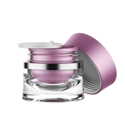 Acrylic double wall round cosmetic packaging jars container airless cream jar SR-2304