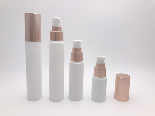 Plastic Airless Pump Bottle 30ml 50ml Metal Plating Lotion Cream Packaging SR2103