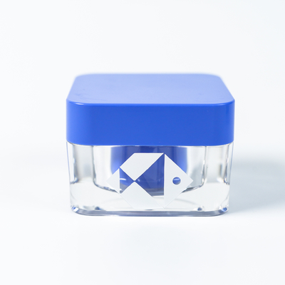 Double Walled Empty 30g 50g Acrylic Square Face Cream Jar with Professional Printing