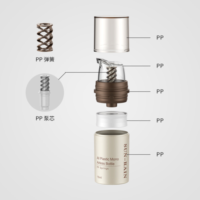 Airless Lotion Cosmetic Skin Care Packaging Pump Bottle Custom 15ml 30ml 50ml Cosmetic Mini