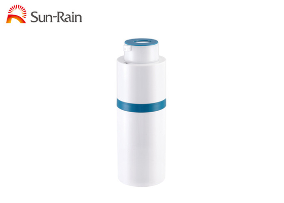 Round Rotating Airless Pump Bottle Vacuum Plastic White Color For Lotion