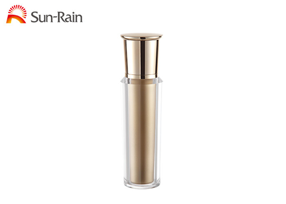MS Plastic Empty Lotion Bottle Packaging With Gold Lid 80ML Capacity