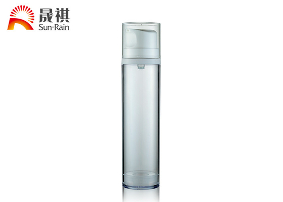50ml 120ml 180ml Airless Pump Cosmetic Packaging White Round Shape