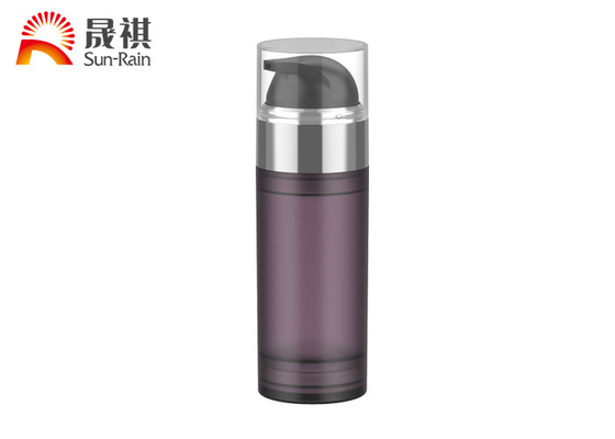 PETG purple airless pump cosmetic bottle packaging with MS lid