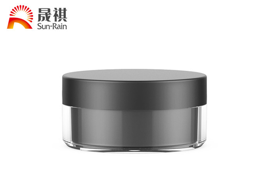 Double Wall 100g Black Cosmetic Plastic Jar With Screw On Lid And Spoon