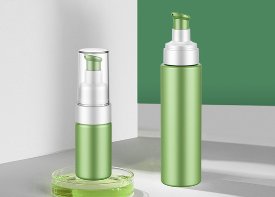 Green Pet Pump Lotion Bottles Screw Cosmetic Pet Bottle Packaging
